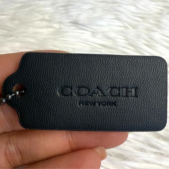 2" COACH Black Fob Bag Charm Hang tag Hangtag - Picture 1 of 2